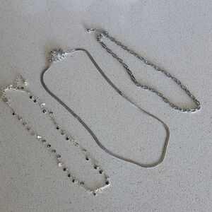 Silver Necklace Set